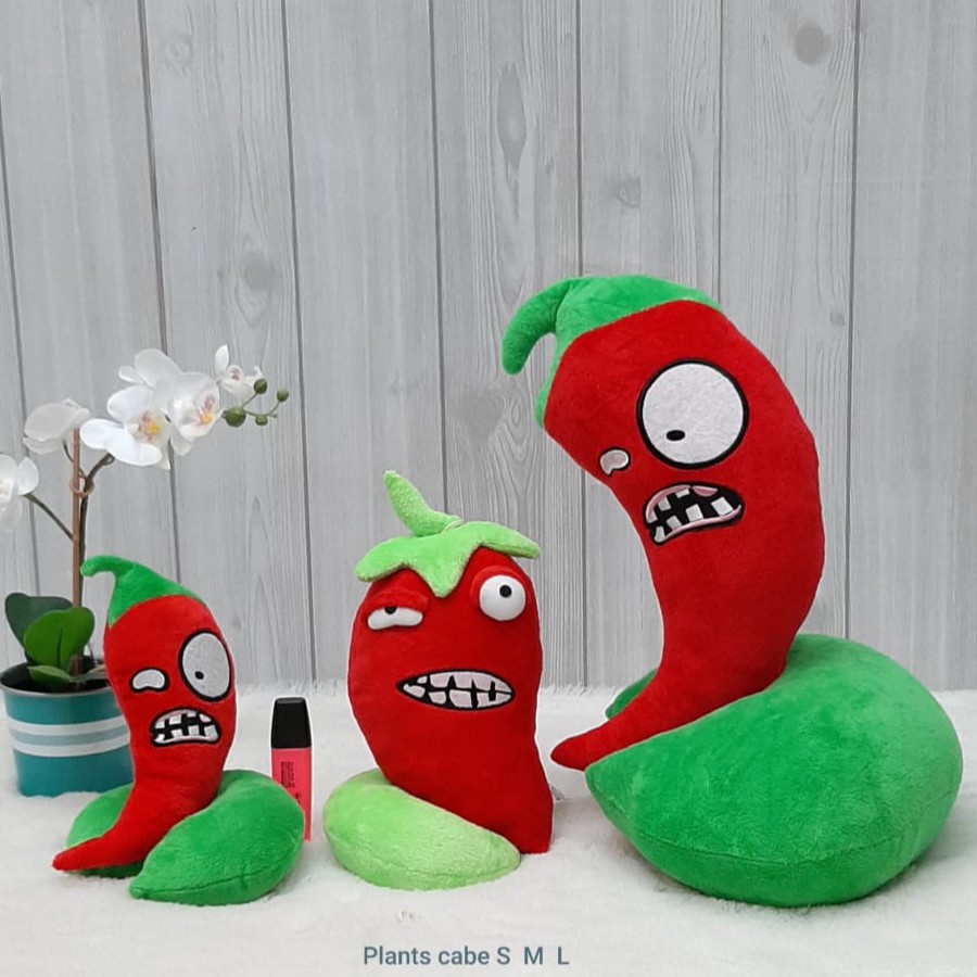 Boneka Plants vs Zombie Cabe 35cm/boneka Jalapeno/Boneka Plants Jumbo