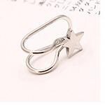 Anting aksesoris fashion berlian berbentuk temperamen mutiara jepit kreatif Korea earrings anting wanita fashion-#4