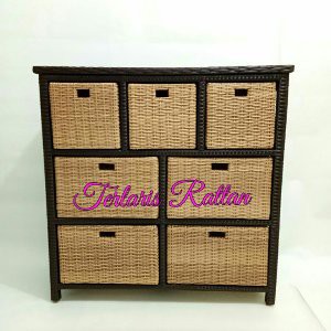 Lemari Rotan Sintetis 7 Laci  Murah