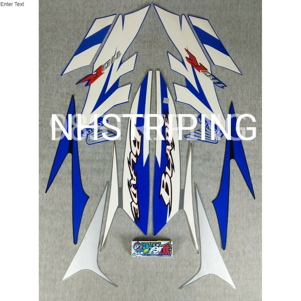 STRIPING LIS STANDAR BODY HONDA BLADE 110R 110 PUTIH MERAH TAHUN 2009