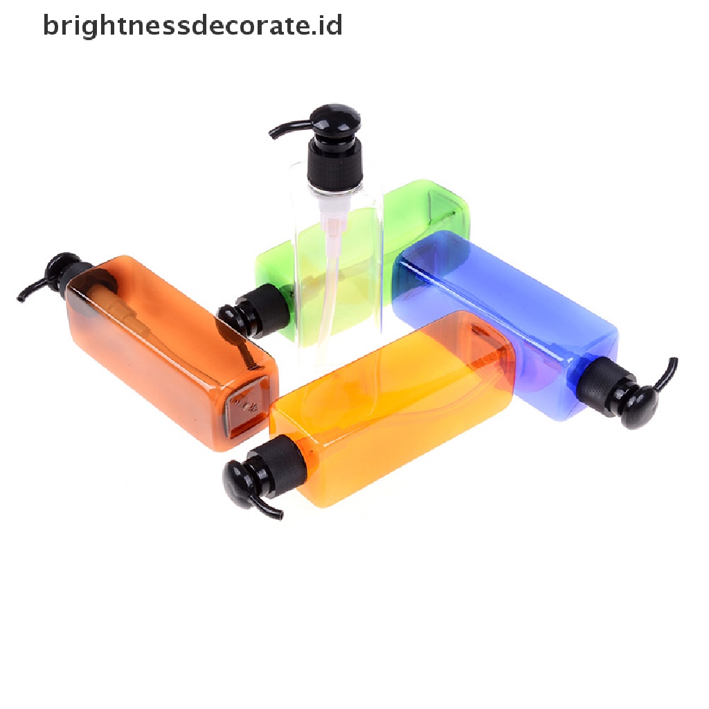 1pc Botol Dispenser Sabun Cair Sampo Model Pompa Tangan Bahan Plastik 250ml Untuk Kamar Mandi