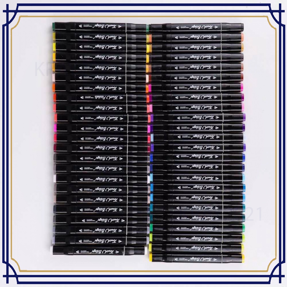 Spidol Dual Side Fine Art Brush Pen Art Marker Set AK190