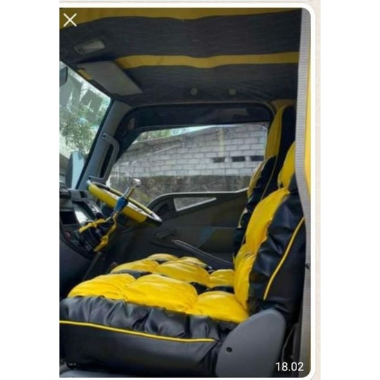 cover jok mobil canter sarung jok mobil canter motif pul sopa