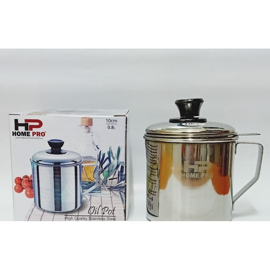 [BISA COD] PROMO Oil Pot Stainless Tempat Penyimpan Minyak Dengan Saringan MURAH