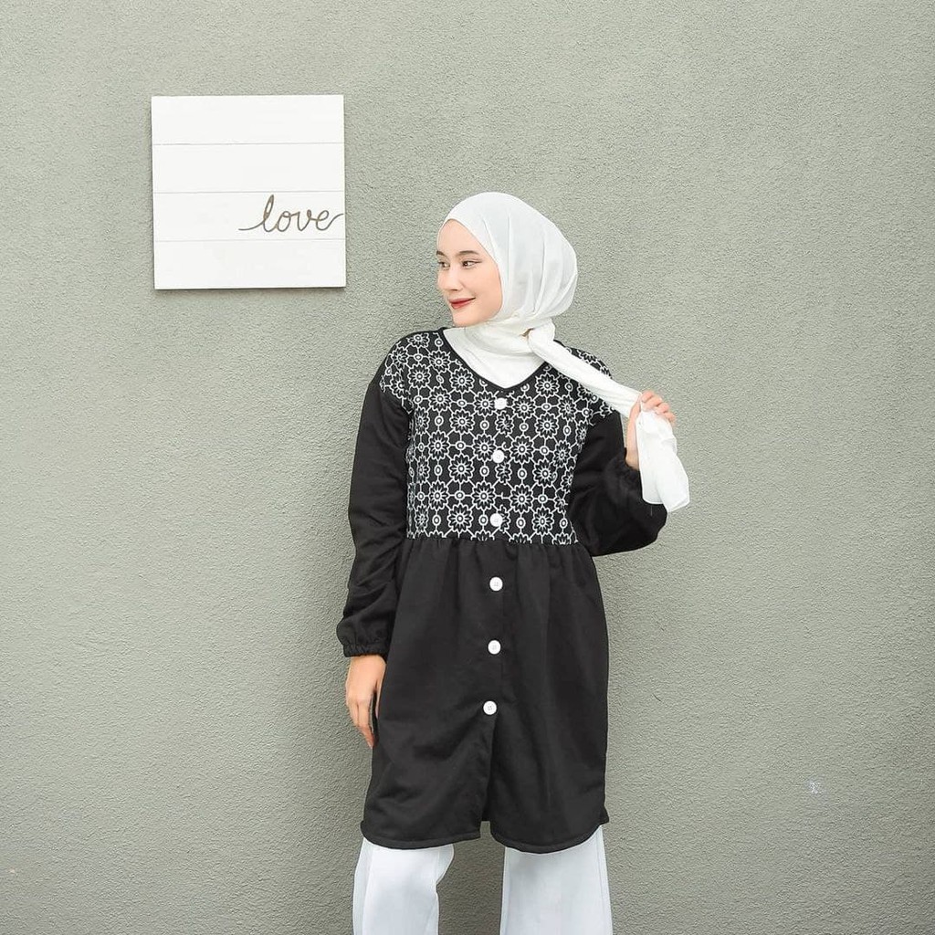 Nara Grosir - Aisyah Long Outer | Fashion Terkini | Sweater Termurah