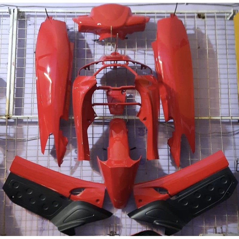 Body nouvo lele merah original yamaha set cover body nouvo body alus body halus cover nouvo lele set