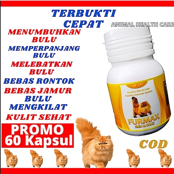 FURMAX VITAMIN BULU KUCING PELEBAT BULU OBAT KUCING ANTI RONTOK  DAYA TAHAN TUBUH  BULU KUCING