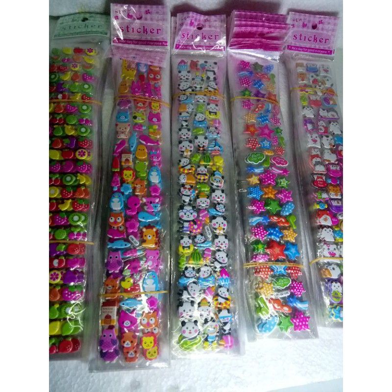 

10 PCS STIKER 3D ANAK / STICKER TIMBUL / MAINAN TEMPEL KARAKTER