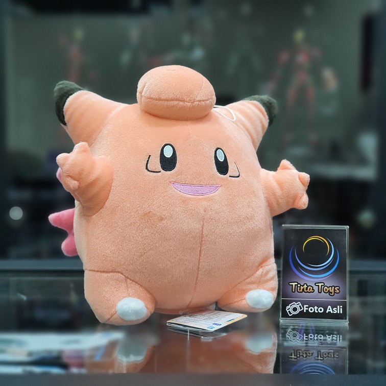 BANPRESTO SUPER BIG ROUND PLUSH POKEMON CLEFABLE 81867-3-A BONEKA ORI