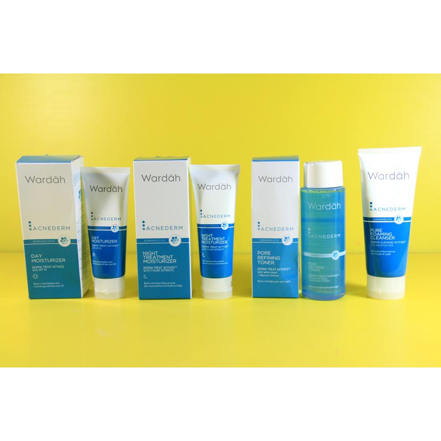 Paket Wardah Acnederm Series 4in1