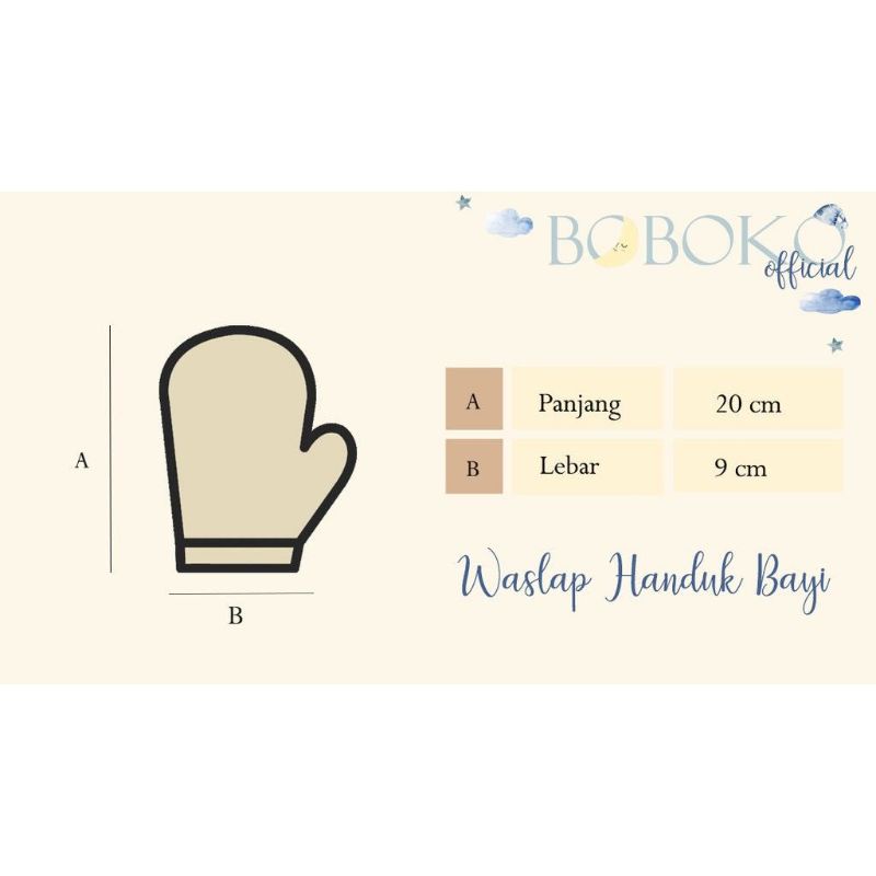 Washlap Boboko Murah Jari Bayi / Perlengkapan Mandi Bayi Bahan Handuk