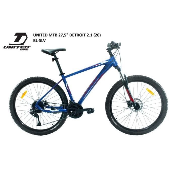 SEPEDA GUNUNG MTB UNITED DETROIT 2.1 27,5 inch ALLOY 9 SPEED HYDRAULIC