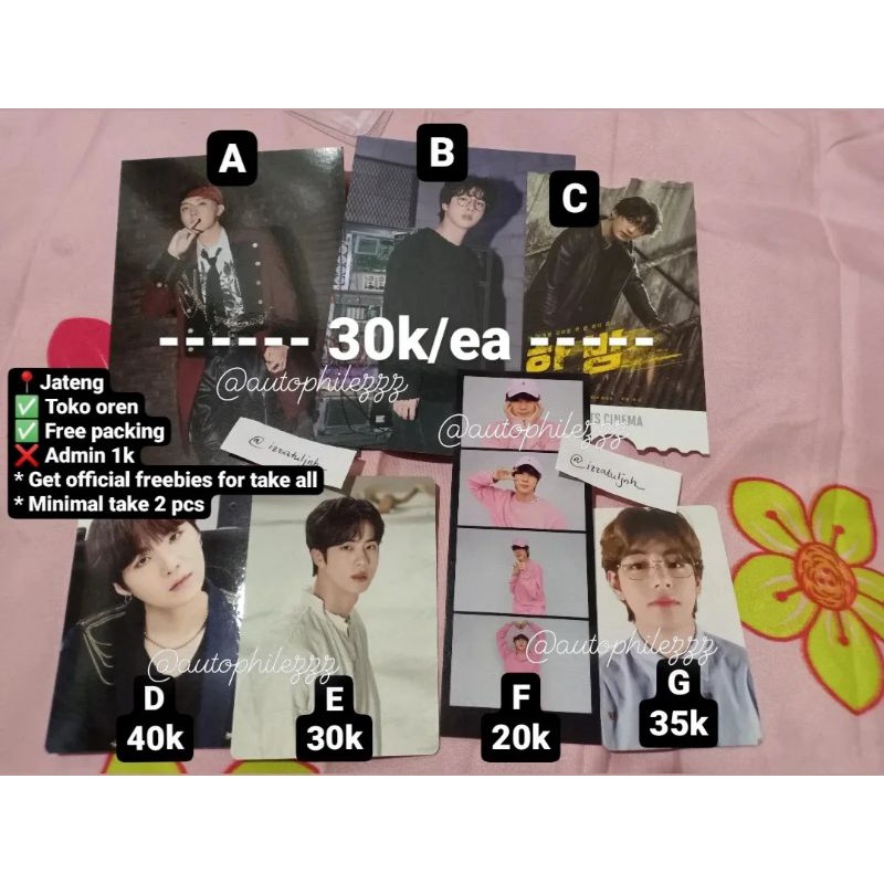 BTS Photocard/Postcard/MPC Official Dicon sg22 festa