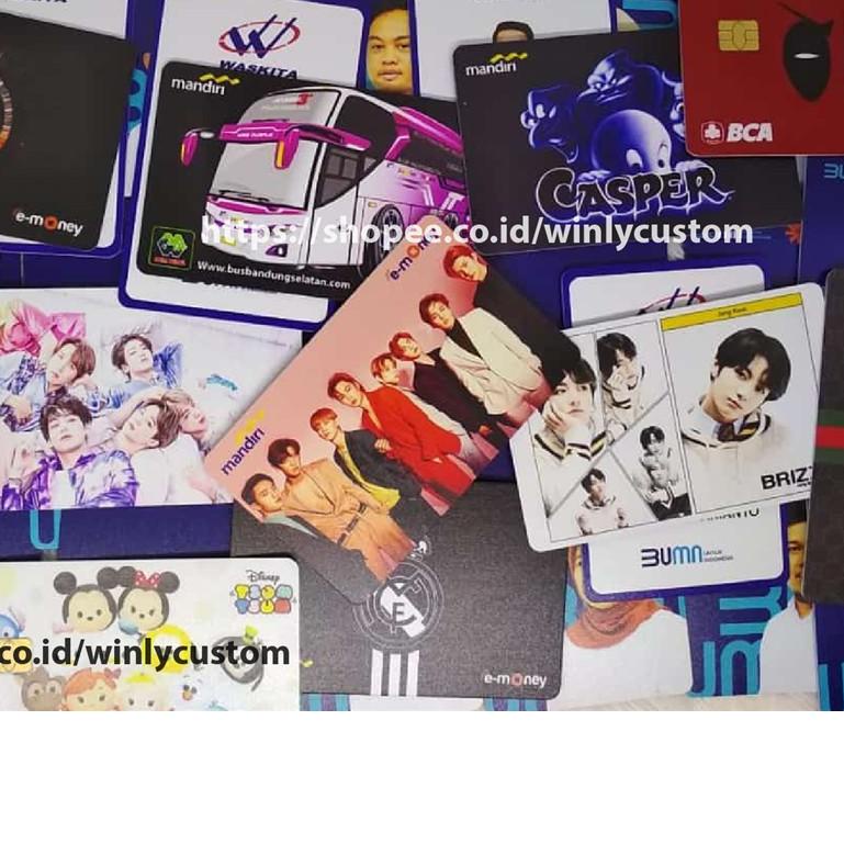 ➮ KARTU E MONEY ID CARD MANDIRI EMONEY NEW E TOLL KARTU PEGAWAI BUMN TERBARU - 2 SISI ✽