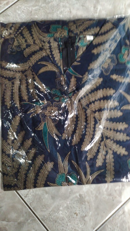 Tey-17 Batik Wanita Asj Sa Hrb026 Kenongo Kemeja Tosca Pendek