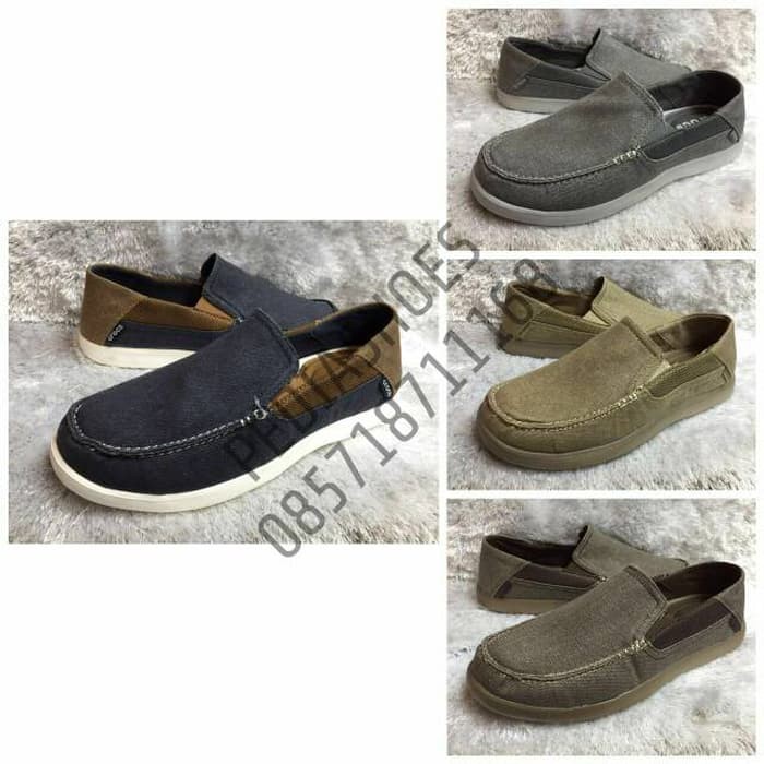 E97W7 Pria Casual Slip On Sepatu Santai Sepatu Crocs Walu Men Sepatu Crocs Pria Walu Men    Sepatu