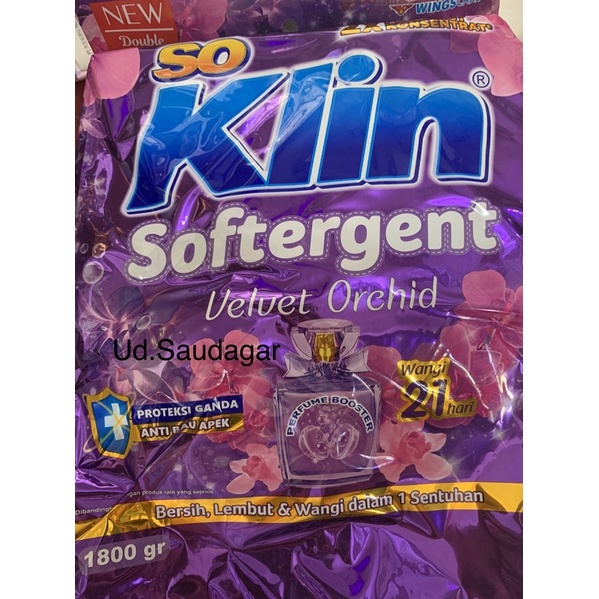 Soklin Detergen Bubuk So Klin Softergent 1.8Kg / 1.8 Kg / 1800Gr