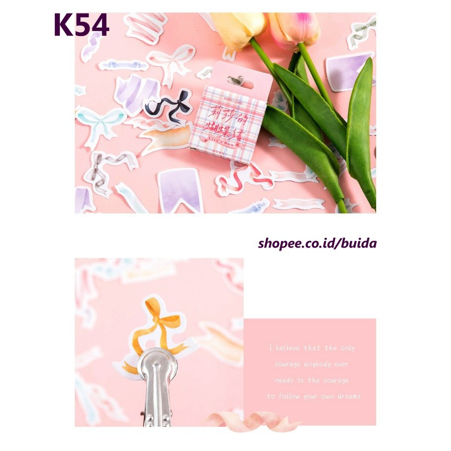 

Stiker Aesthetic Sticker K54 Pita Ribbon Bow Tie dekorasi diary journal Scrapbook kartu tag hampers