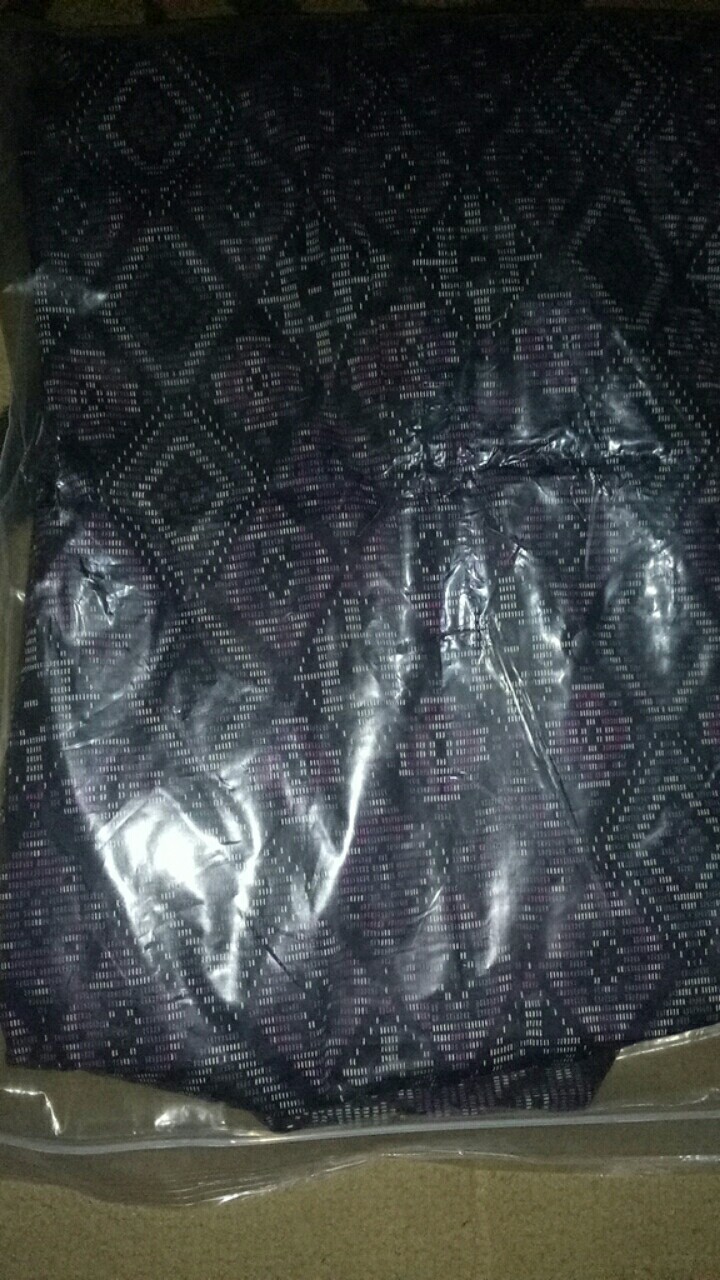 Credomenstore Kemeja Batik Songket Pria Diamond Hitam Lengan Panjang / Baju Cowok