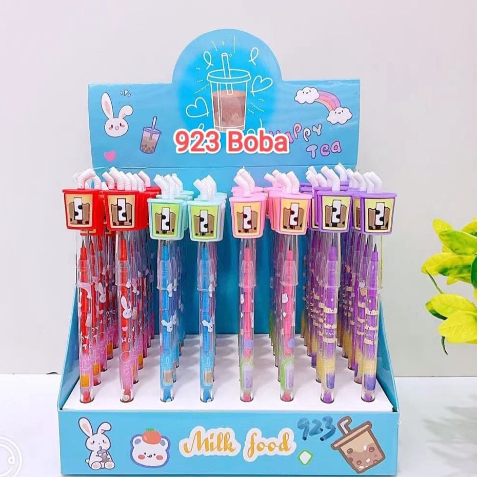 

Pensil Susun Bensia/ Lantu Boba Warna Warni - ATK Anak