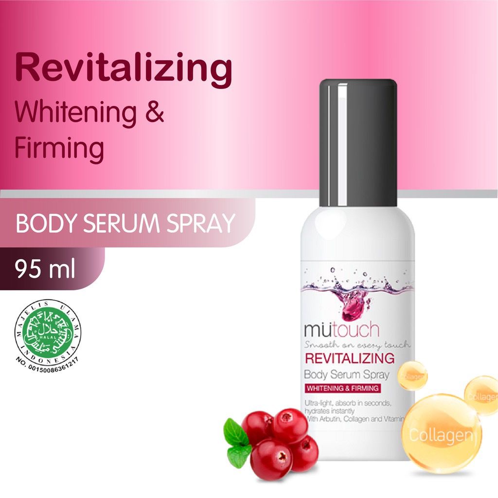 MU TOUCH Whitening Body Serum Spray Revitalizing 95ml (Body Lotion)
