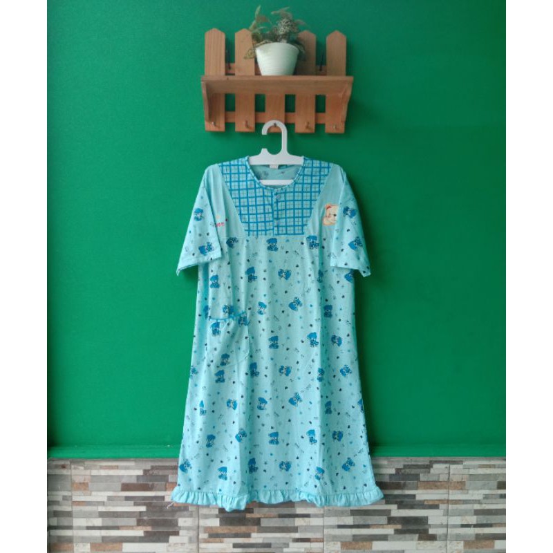 DASTER jumbo PRISILA LD125 bahan kaos nyaman adem-Biru