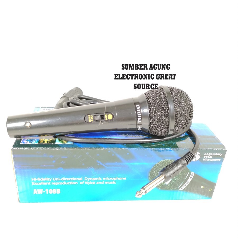 Mic Aiwa Microphone AW108B 108 AW108 Professional Dynamic Microphone