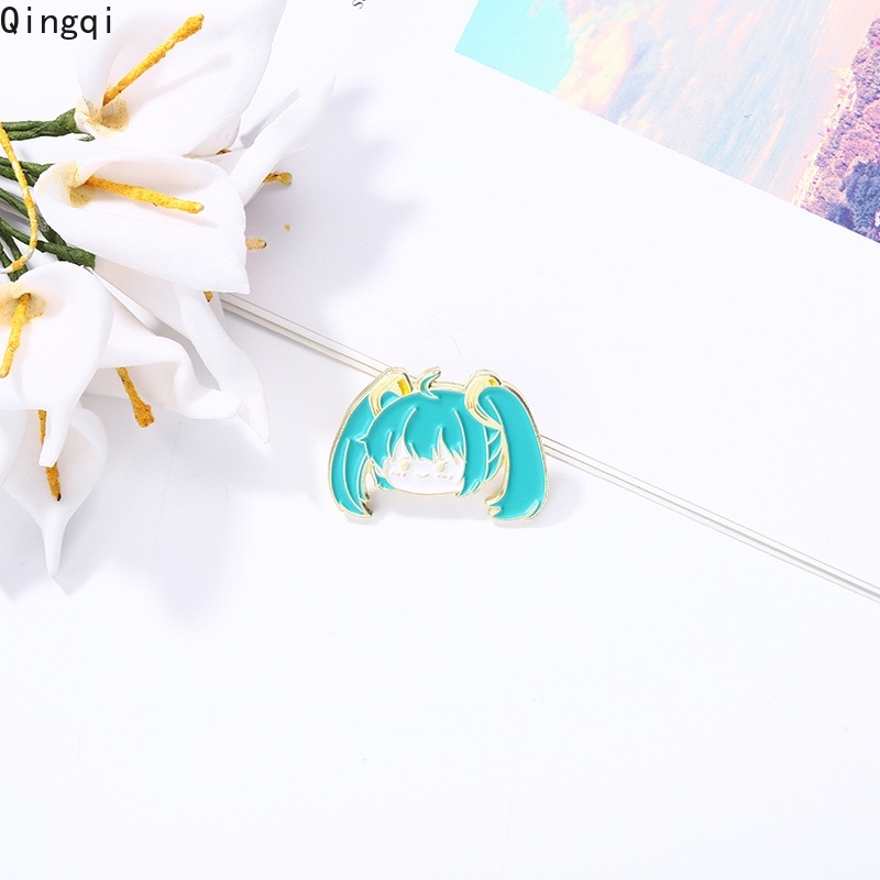 Bros Pin Enamel Desain Kartun Anime Penyanyi Ponytail Untuk Anak Perempuan