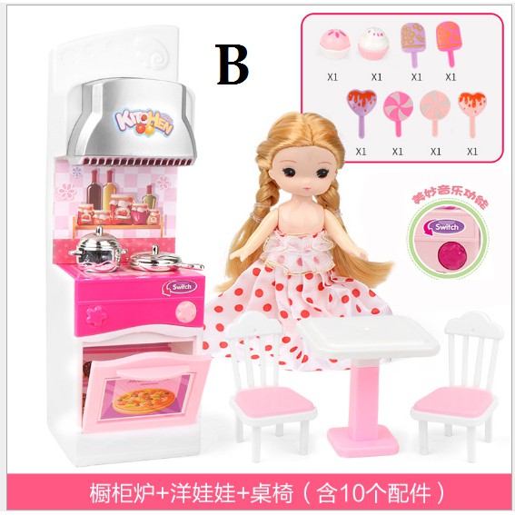 J3 - Mainan kitchen Set dapur dengan boneka lucu