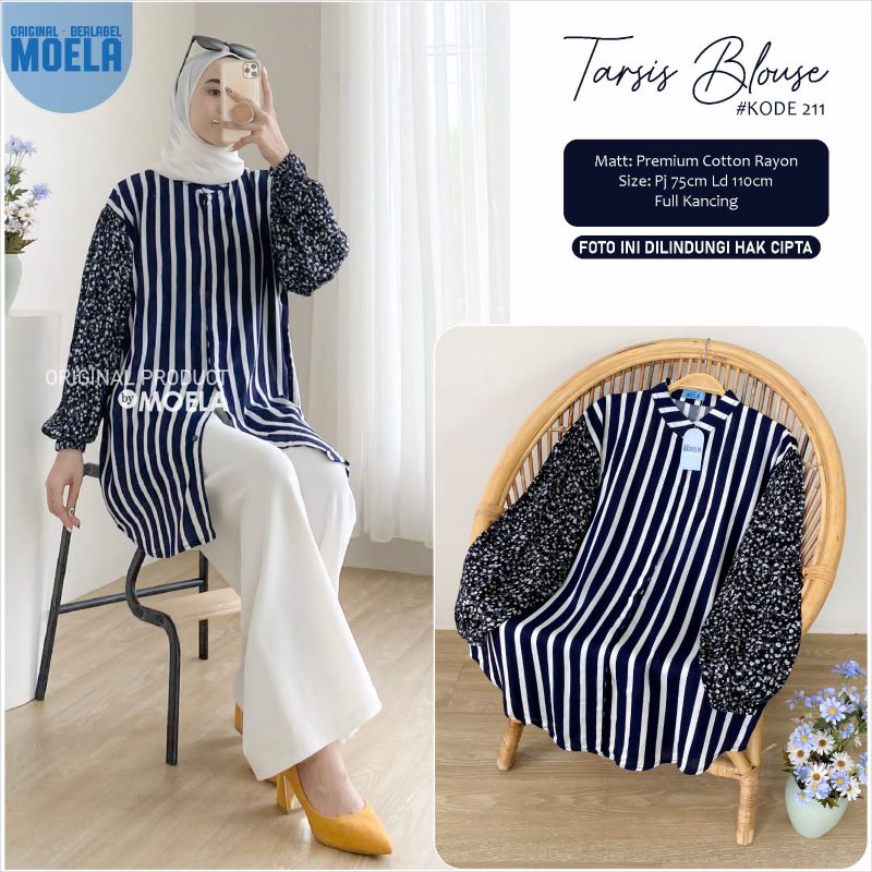 TARSIS BLOUSE LD 110cm // ATASAN WANITA ORIGINAL BERLABEL // BY MOELA-211
