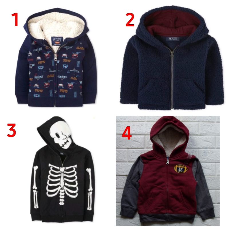 Harga jaket anak laki branded original place Hoodie Zipper sherpa cowo
navy hitam maroon
