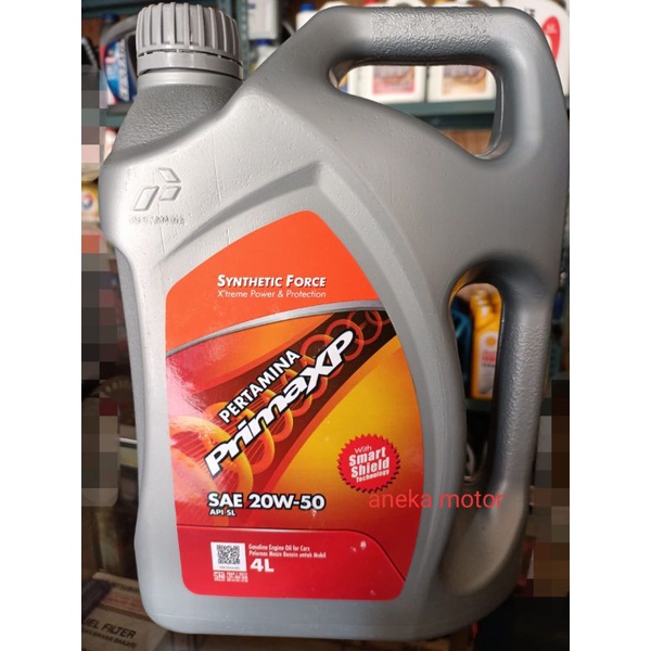 Oli mobil Prima XP Sae 20W-50, galon 4Liter