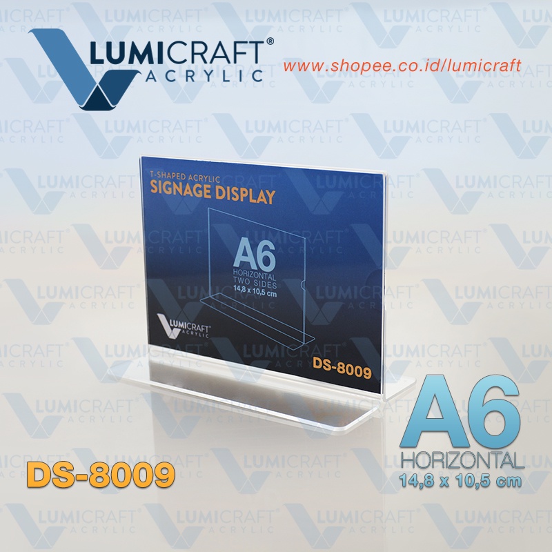 Jual Tent Card Akrilik Model T A Landscape Acrylic Display Ukuran A Horisontal Lumicraft