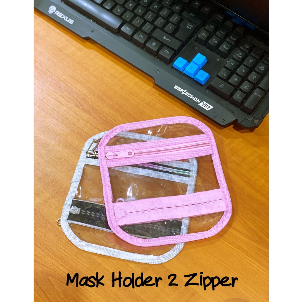 Fawn'G Handmade - Mask Holder 2 Zipper / Dompet Masker 2 sisi zipper