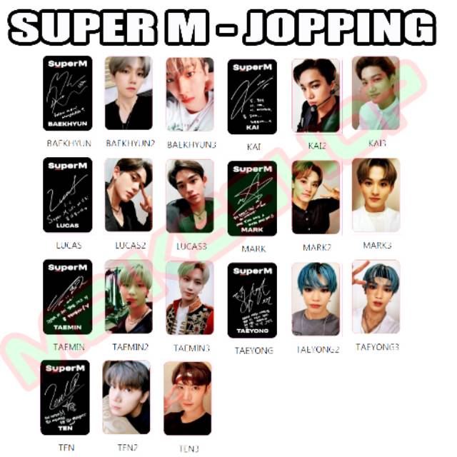 Super M Jopping Photocard Kpop