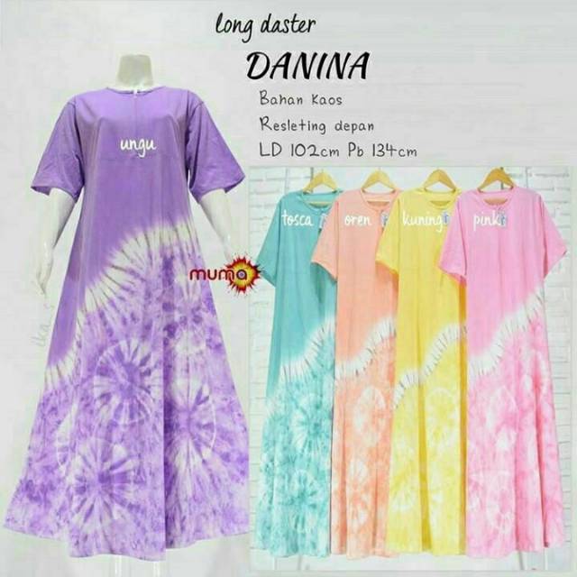 LONG DASTER TIEDYE DANINA- LONG DRESS WANITA FASHION MUSLIM 2020