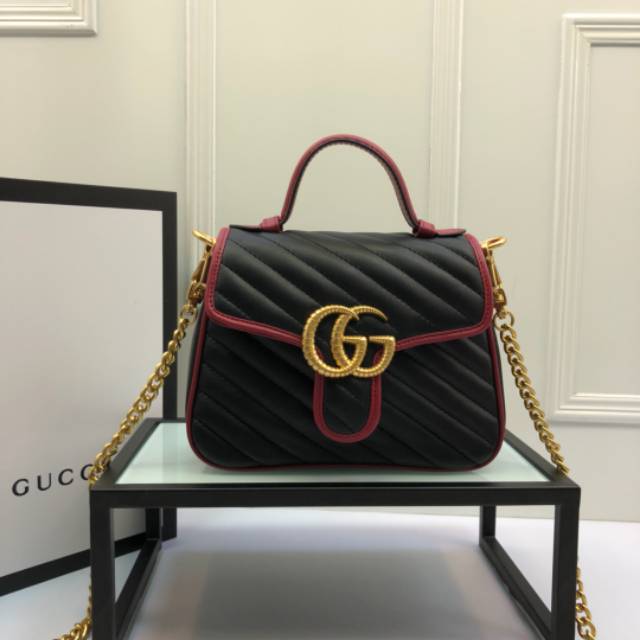 GG MARMONT MINI TOP HANDLE BAG / TAS WANITA / MIRROR QUALITY