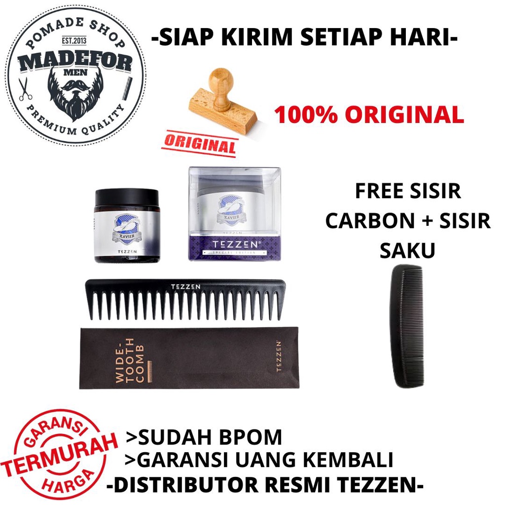 TEZZEN POMADE TEZZEN YGOR TEZZEN ZORRO TEZZEN XAVIER / CLAY/ PASTE / WATERBASED POMADE