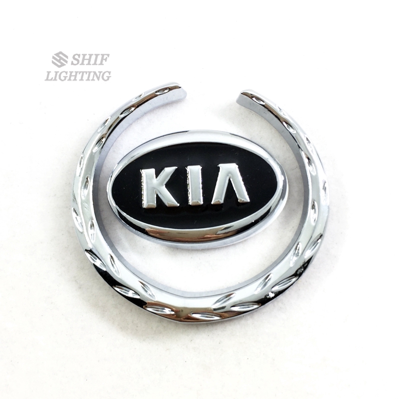 1Pc Stiker Emblem Logo KIA Bahan Metal Untuk Dekorasi Bagasi Belakang Mobil