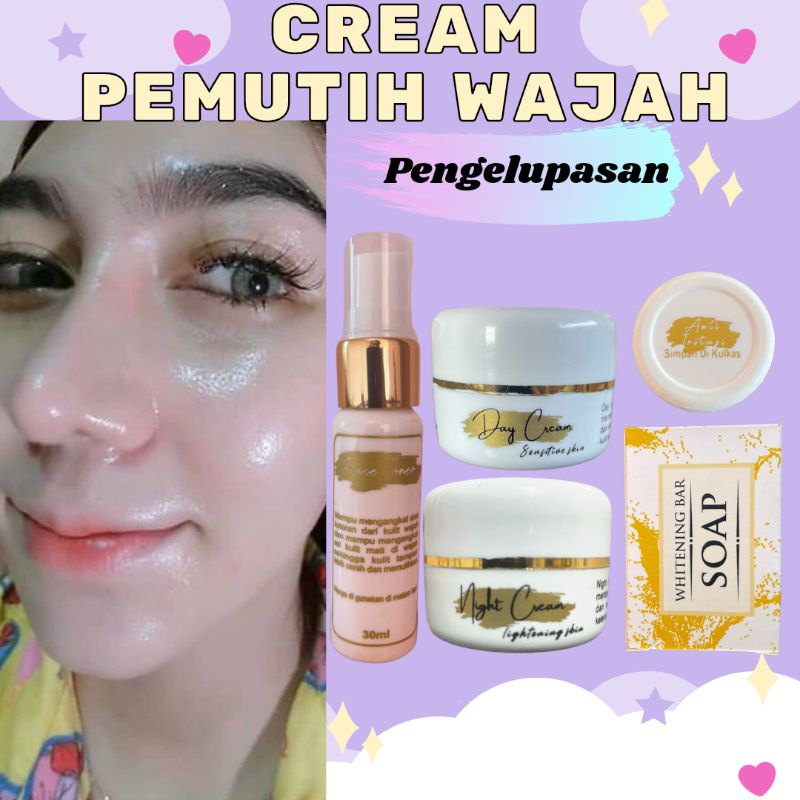 TERMURAH cream pemutih wajah paket pengelupasan & paket non pengelupasan