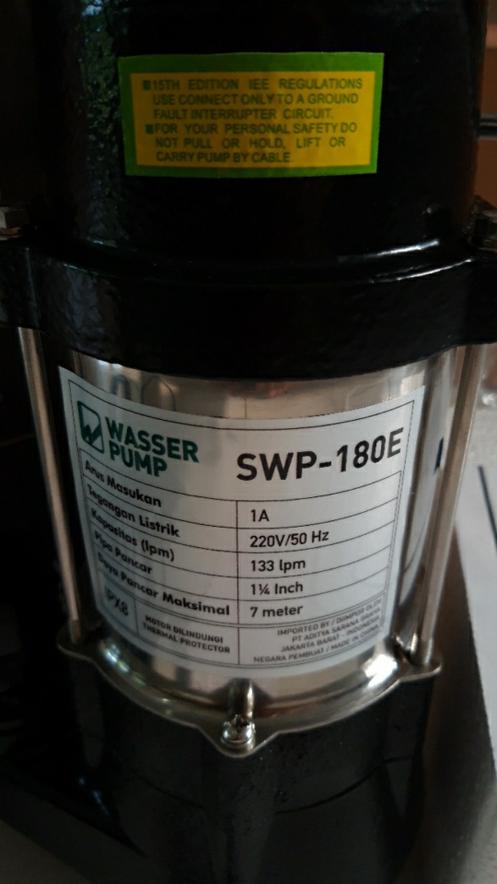 Wasser Swp 180 E Pompa Celup Air Kotor Non Otomatis