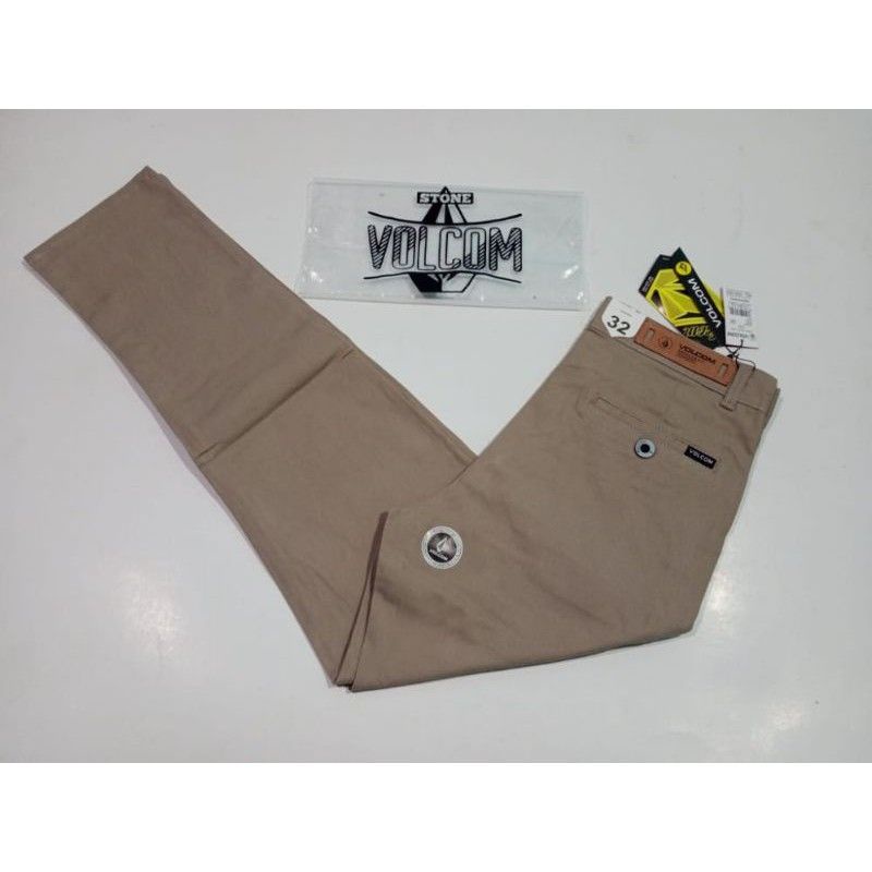 CELANA PANJANG PRIA CHINO VOLCOM BAHAN MELAR  DISTRO | SURFING | JUMBO