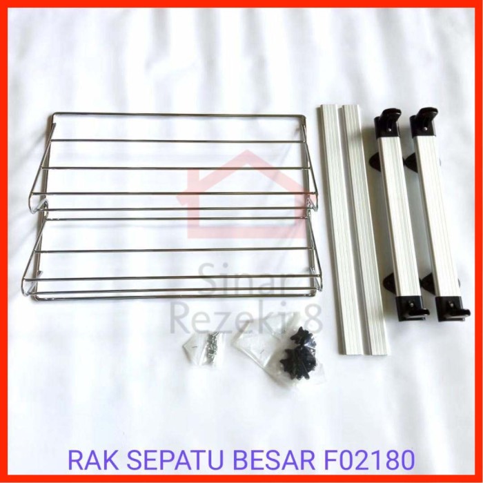 Rak Lemari Sepatu Besar F02180 Bracket Fitting Engsel 2 Susun