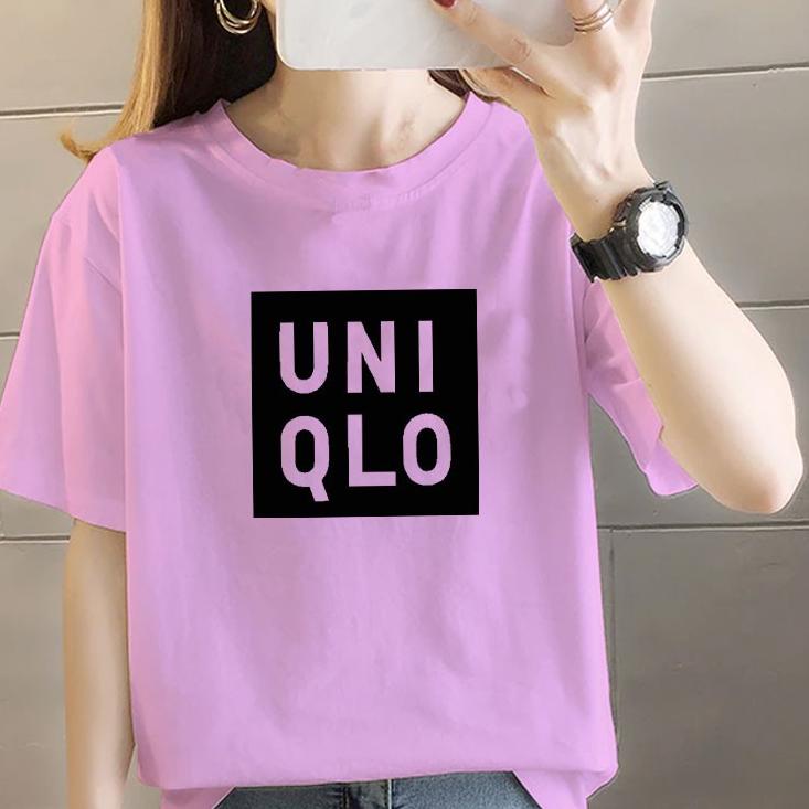 Big Sale 990KC Baju Kaos Branded Uniqlo Overisze Wanita Original Jumbo Lengan Pendek Cotton Combat 3