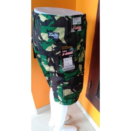 celana pendek cargo loreng pria dewasa / cargo loreng hijau army / Celana pendek cargo army