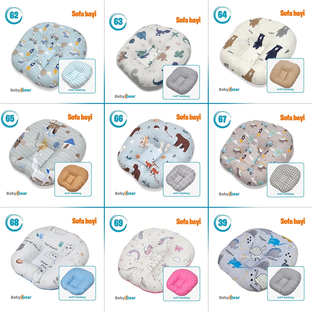 (PAKET HEMAT) SOFA BAYI + BANTAL MAHKOTA LUCU