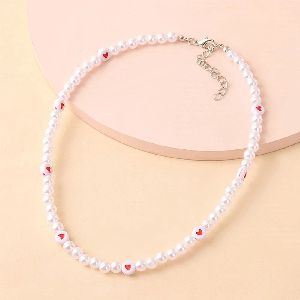 Kalung Choker Manik-Manik Mutiara Multilayer Gaya Boho Korea Untuk Wanita