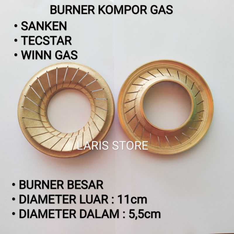 Burner Kuningan Besar Kompor Gas Sanken 11cm