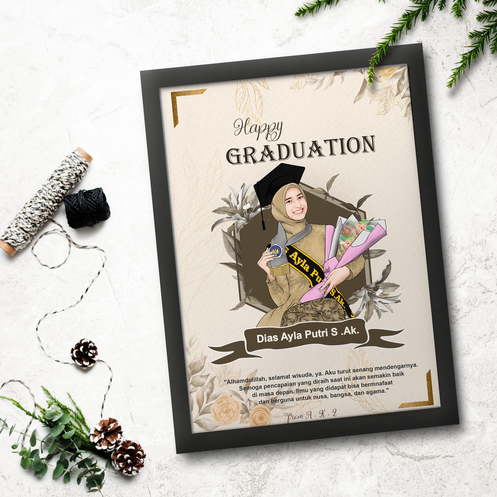 Hadiah Wisuda |Jasa Gambar |Vector Art |Vector Wajah |Ilustrasi Wajah |Foto Kartun (Softfile)