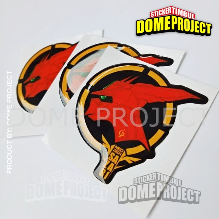 STIKER MOTOR TIMBUL EMBLEM ANIME GUNDAM SAZABI EMBLEM STIKER MOTOR TIMBUL LENTUR AKSESORIS SEPEDA MOTOR